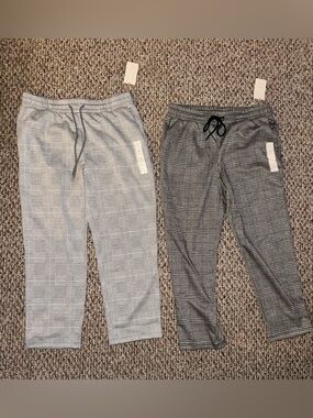 Set of 2 Plaid Drawstring Pants